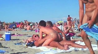 Nude Beach Explodes Into an All Out Orgy