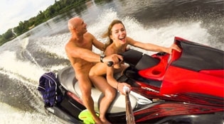 Couple Has Anal Sex on a Jetski in Public