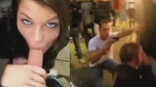 Slut Sucks Crowd, Gets Arrested